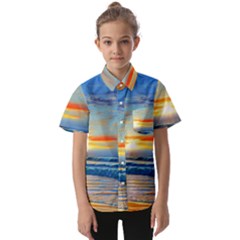 Reflecting On A Perfect Day Kids  Short Sleeve Shirt by GardenOfOphir