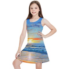 Reflecting On A Perfect Day Kids  Lightweight Sleeveless Dress by GardenOfOphir