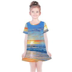 Reflecting On A Perfect Day Kids  Simple Cotton Dress by GardenOfOphir