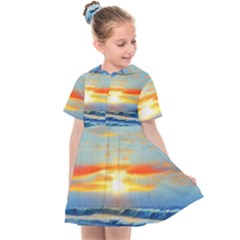 Reflecting On A Perfect Day Kids  Sailor Dress by GardenOfOphir