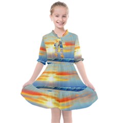 Reflecting On A Perfect Day Kids  All Frills Chiffon Dress by GardenOfOphir