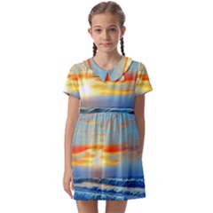 Reflecting On A Perfect Day Kids  Asymmetric Collar Dress by GardenOfOphir