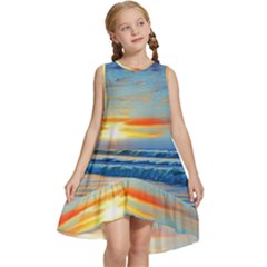 Reflecting On A Perfect Day Kids  Frill Swing Dress by GardenOfOphir