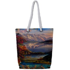 Summer Sunset Full Print Rope Handle Tote (small) by GardenOfOphir