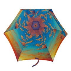 Waves Crashing On The Shore Mini Folding Umbrellas by GardenOfOphir