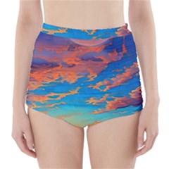 Waves Crashing On The Shore High-waisted Bikini Bottoms by GardenOfOphir