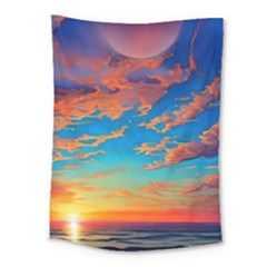 Waves Crashing On The Shore Medium Tapestry by GardenOfOphir