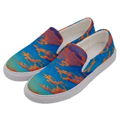 Waves Crashing On The Shore Men s Canvas Slip Ons by GardenOfOphir