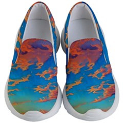 Waves Crashing On The Shore Kids Lightweight Slip Ons by GardenOfOphir