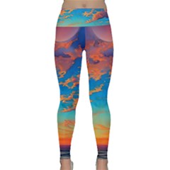 Waves Crashing On The Shore Lightweight Velour Classic Yoga Leggings by GardenOfOphir