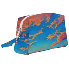 Waves Crashing On The Shore Wristlet Pouch Bag (large) by GardenOfOphir