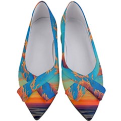 Waves Crashing On The Shore Women s Bow Heels by GardenOfOphir