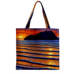 Endless Summer Nights Zipper Grocery Tote Bag by GardenOfOphir