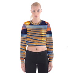 Endless Summer Nights Cropped Sweatshirt by GardenOfOphir