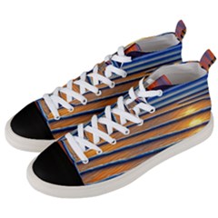 Endless Summer Nights Men s Mid-top Canvas Sneakers by GardenOfOphir