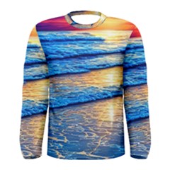 Ocean Sunset Men s Long Sleeve Tee by GardenOfOphir