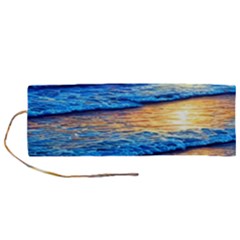 Ocean Sunset Roll Up Canvas Pencil Holder (m) by GardenOfOphir