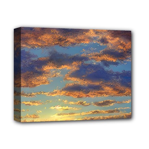 Sunrise Over The Sand Dunes Deluxe Canvas 14  X 11  (stretched) by GardenOfOphir