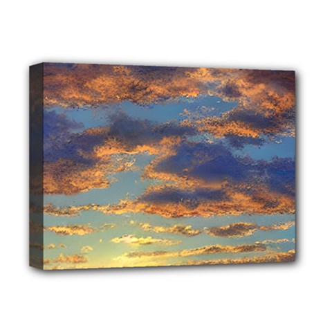 Sunrise Over The Sand Dunes Deluxe Canvas 16  X 12  (stretched)  by GardenOfOphir