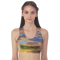 Sunrise Over The Sand Dunes Sports Bra by GardenOfOphir