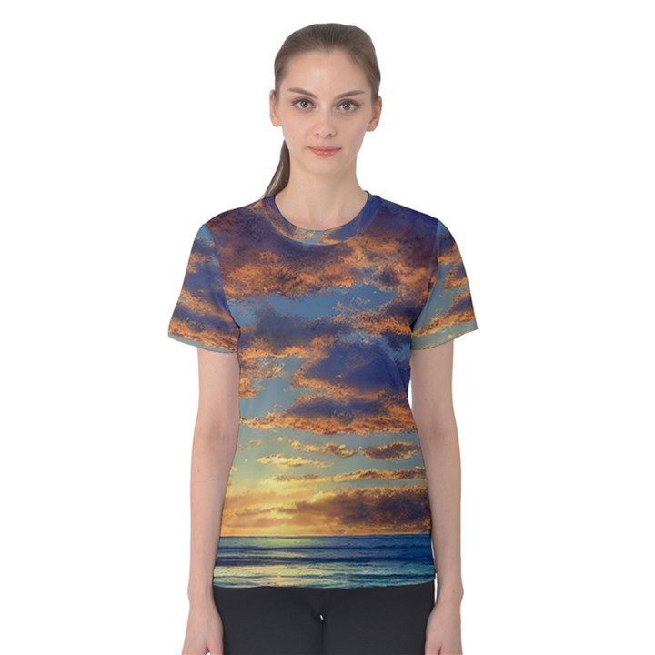 Sunrise Over The Sand Dunes Women s Cotton Tee