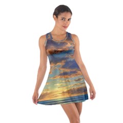 Sunrise Over The Sand Dunes Cotton Racerback Dress by GardenOfOphir