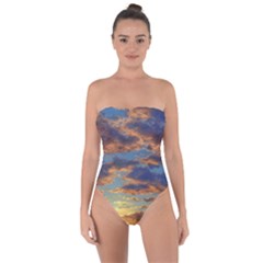 Sunrise Over The Sand Dunes Tie Back One Piece Swimsuit by GardenOfOphir