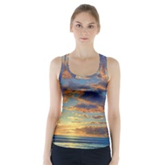 Sunrise Over The Sand Dunes Racer Back Sports Top by GardenOfOphir