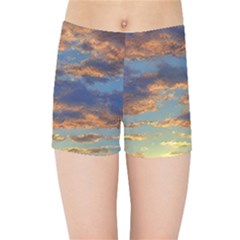 Sunrise Over The Sand Dunes Kids  Sports Shorts by GardenOfOphir