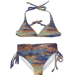 Sunrise Over The Sand Dunes Kids  Classic Bikini Set by GardenOfOphir