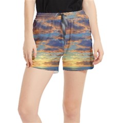 Sunrise Over The Sand Dunes Women s Runner Shorts by GardenOfOphir