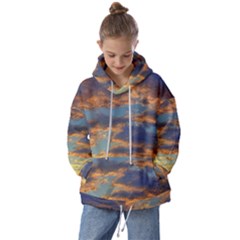 Sunrise Over The Sand Dunes Kids  Oversized Hoodie by GardenOfOphir