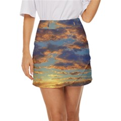 Sunrise Over The Sand Dunes Mini Front Wrap Skirt by GardenOfOphir