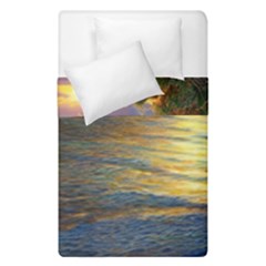 Sunset At The Surf Duvet Cover Double Side (single Size) by GardenOfOphir