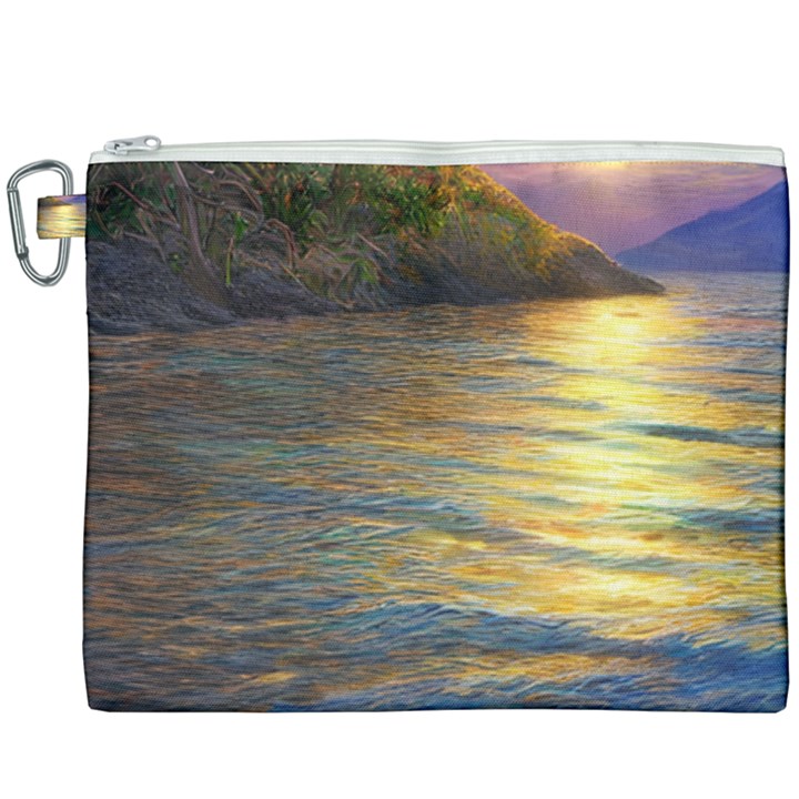 Sunset At The Surf Canvas Cosmetic Bag (XXXL)