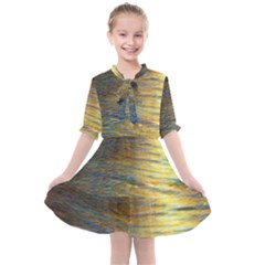 Sunset At The Surf Kids  All Frills Chiffon Dress by GardenOfOphir