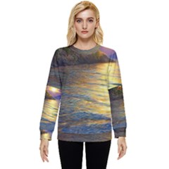 Sunset At The Surf Hidden Pocket Sweatshirt by GardenOfOphir