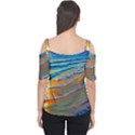 Modern Sunset Over The Ocean Cutout Shoulder Tee View2