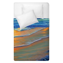 Modern Sunset Over The Ocean Duvet Cover Double Side (single Size) by GardenOfOphir