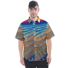 Modern Sunset Over The Ocean Men s Short Sleeve Shirt