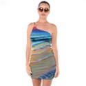 Modern Sunset Over The Ocean One Soulder Bodycon Dress View1