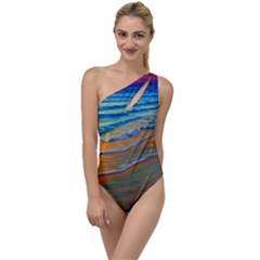 Modern Sunset Over The Ocean To One Side Swimsuit by GardenOfOphir