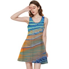 Modern Sunset Over The Ocean Inside Out Racerback Dress by GardenOfOphir