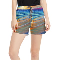 Modern Sunset Over The Ocean Women s Runner Shorts by GardenOfOphir