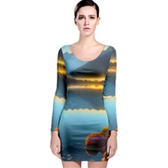 Gorgeous Lake Long Sleeve Bodycon Dress