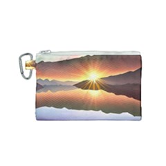 Majestic Lake Canvas Cosmetic Bag (small) by GardenOfOphir