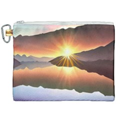 Majestic Lake Canvas Cosmetic Bag (xxl) by GardenOfOphir