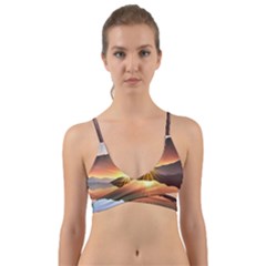 Majestic Lake Wrap Around Bikini Top by GardenOfOphir