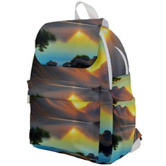 Benevolent Lake Top Flap Backpack by GardenOfOphir