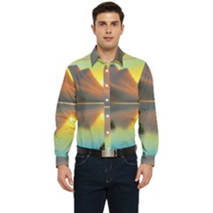 Benevolent Lake Men s Long Sleeve  Shirt by GardenOfOphir